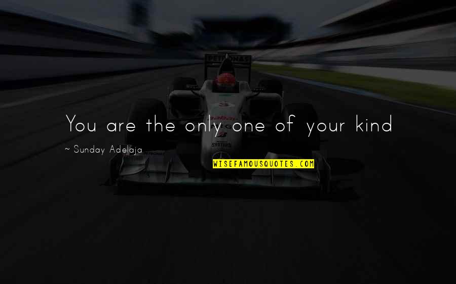 Our Kind Of Sunday Quotes By Sunday Adelaja: You are the only one of your kind