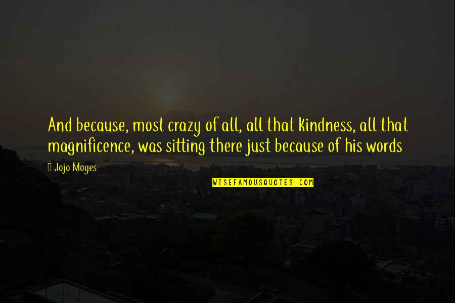 Our Magnificence Quotes By Jojo Moyes: And because, most crazy of all, all that