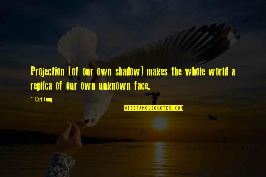 Our Own Shadow Quotes By Carl Jung: Projection [of our own shadow] makes the whole