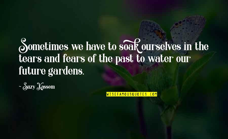 Our Past And Future Quotes By Suzy Kassem: Sometimes we have to soak ourselves in the