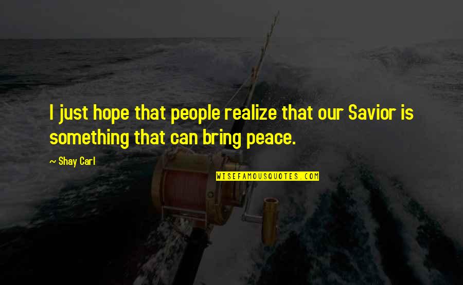 Our Savior Quotes By Shay Carl: I just hope that people realize that our