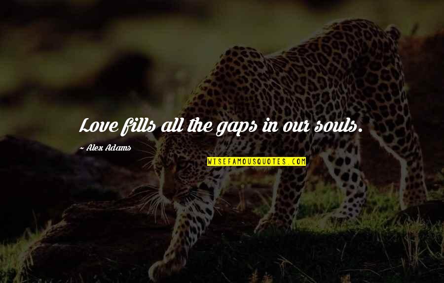 Our Souls Quotes By Alex Adams: Love fills all the gaps in our souls.