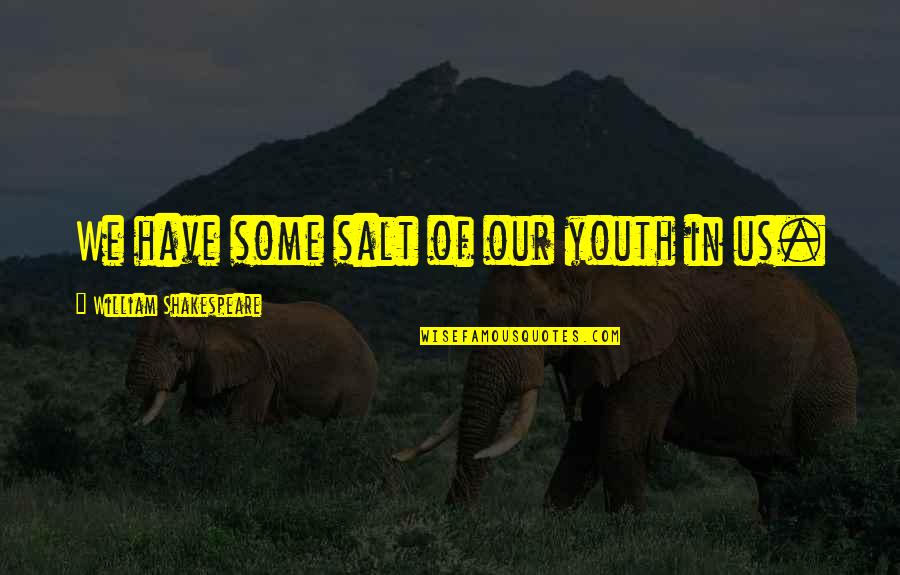 Our Youth Quotes By William Shakespeare: We have some salt of our youth in