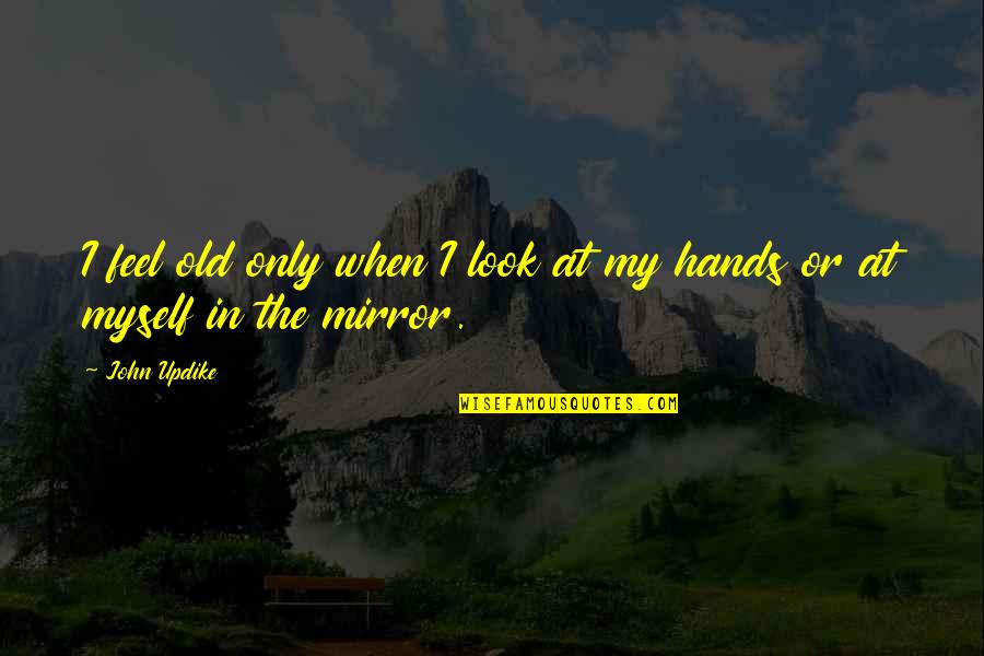 Ouragan Quotes By John Updike: I feel old only when I look at