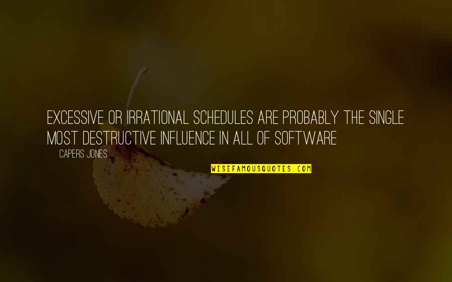 Oursan Quotes By Capers Jones: Excessive or irrational schedules are probably the single