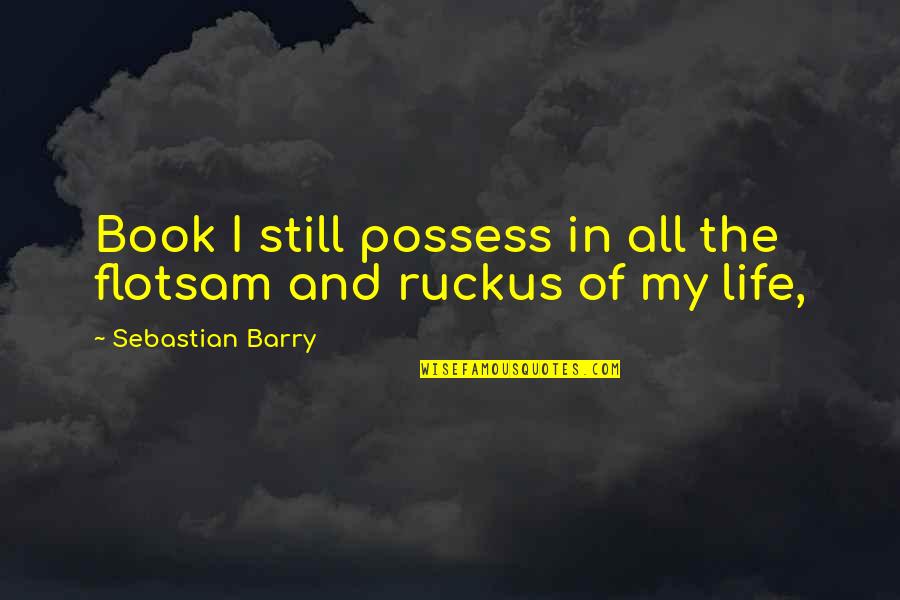 Oustretched Quotes By Sebastian Barry: Book I still possess in all the flotsam Oustretched Quotes By Sebastian Barry: Book I still possess in all the flotsam