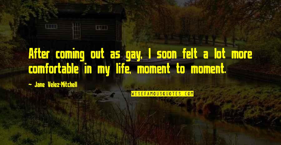 Out My Life Quotes By Jane Velez-Mitchell: After coming out as gay, I soon felt
