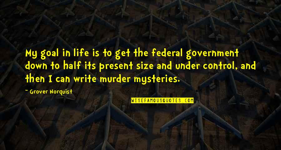 Out Of Control Government Quotes By Grover Norquist: My goal in life is to get the
