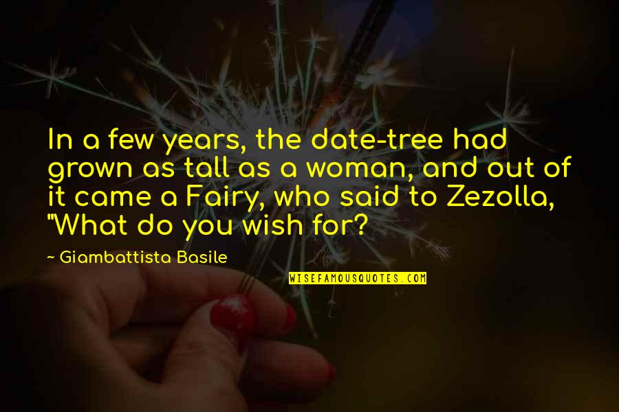 Out Of Date Quotes By Giambattista Basile: In a few years, the date-tree had grown
