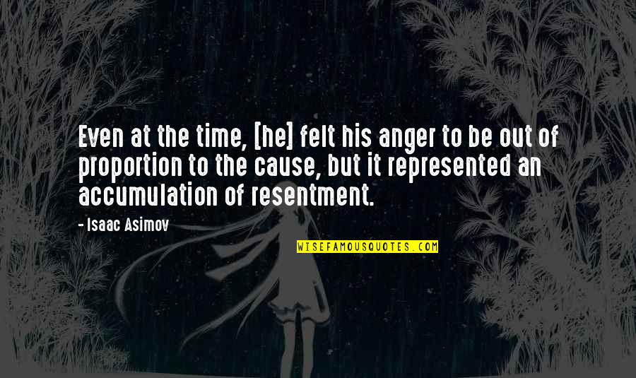 Out Of Proportion Quotes By Isaac Asimov: Even at the time, [he] felt his anger
