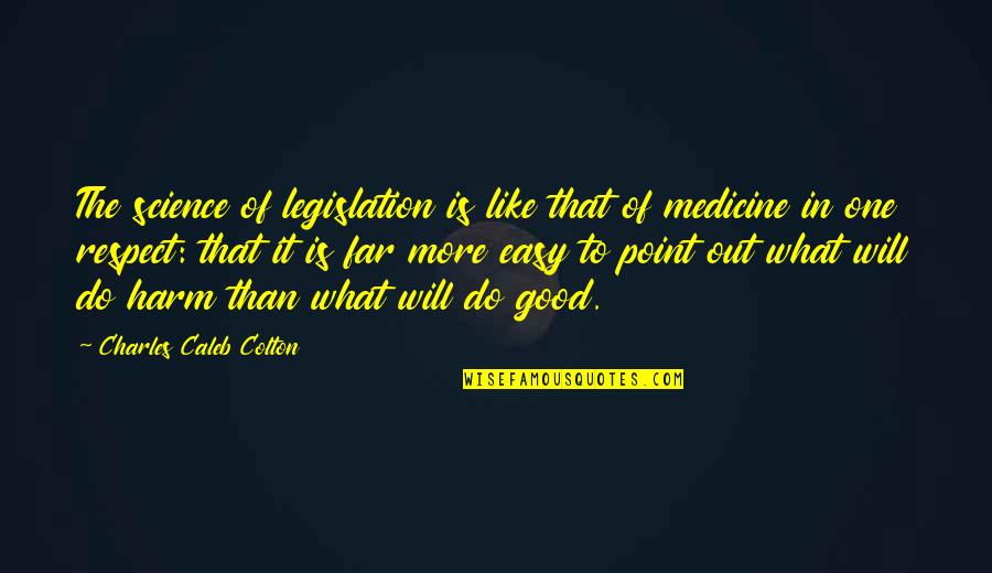 Out Of Respect Quotes By Charles Caleb Colton: The science of legislation is like that of