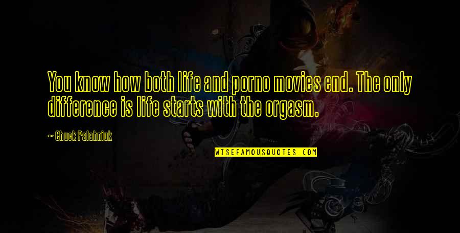 Out Of This Furnace Important Quotes By Chuck Palahniuk: You know how both life and porno movies