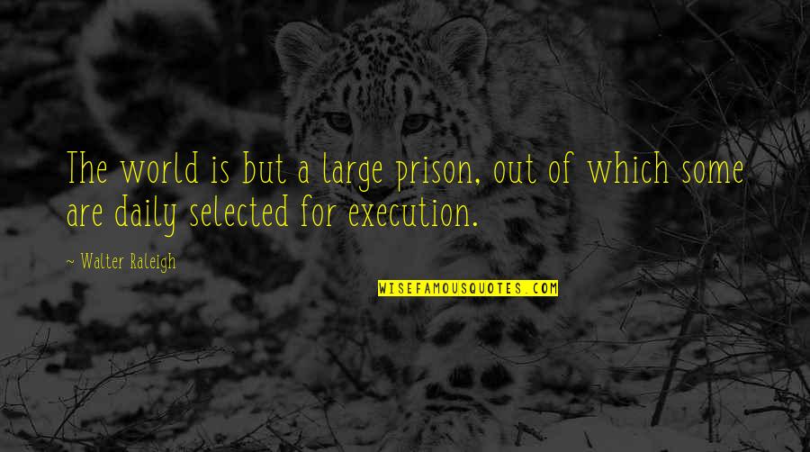 Out Prison Quotes By Walter Raleigh: The world is but a large prison, out Out Prison Quotes By Walter Raleigh: The world is but a large prison, out