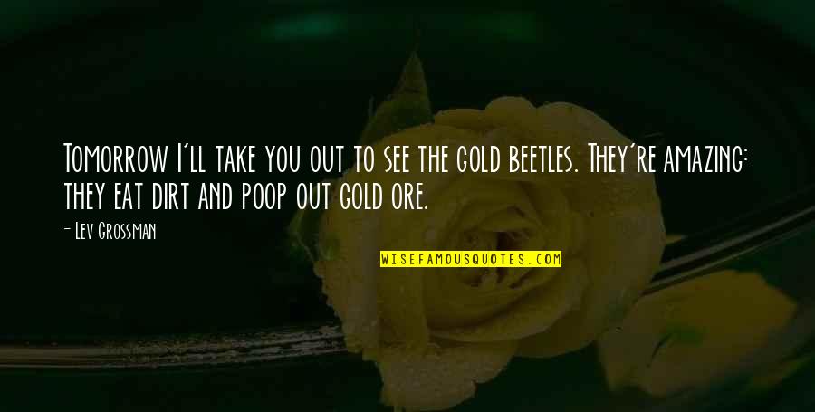 Out To Eat Quotes By Lev Grossman: Tomorrow I'll take you out to see the
