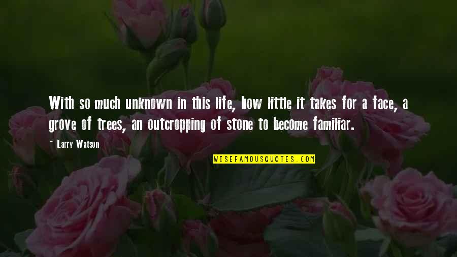 Outcropping Quotes By Larry Watson: With so much unknown in this life, how