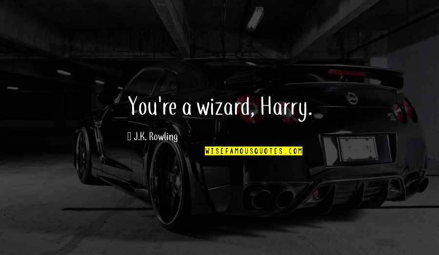 Outer Space Funny Quotes By J.K. Rowling: You're a wizard, Harry.