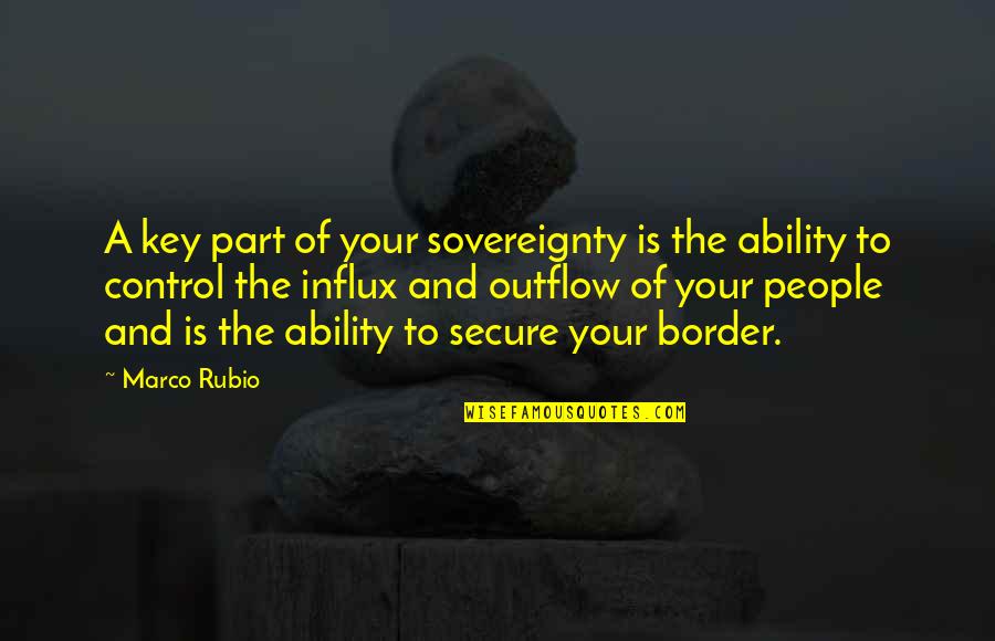 Outflow Quotes By Marco Rubio: A key part of your sovereignty is the