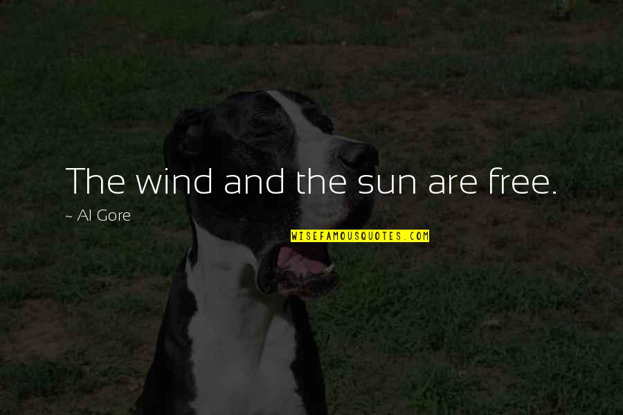Outlast Trager Quotes By Al Gore: The wind and the sun are free. Outlast Trager Quotes By Al Gore: The wind and the sun are free.