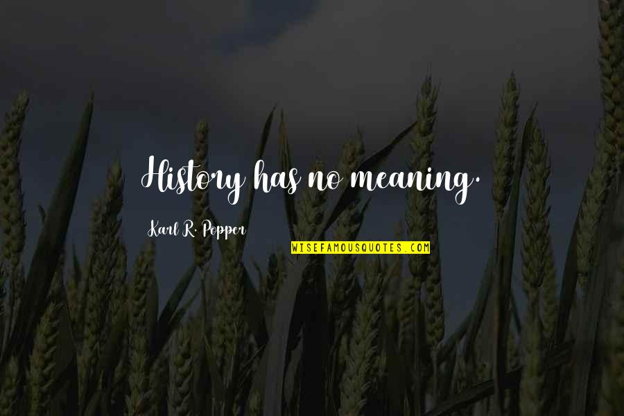 Outlays Quotes By Karl R. Popper: History has no meaning.