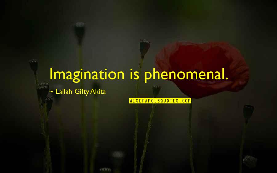 Outlook Quotes By Lailah Gifty Akita: Imagination is phenomenal.