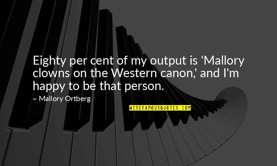 Output Quotes By Mallory Ortberg: Eighty per cent of my output is 'Mallory