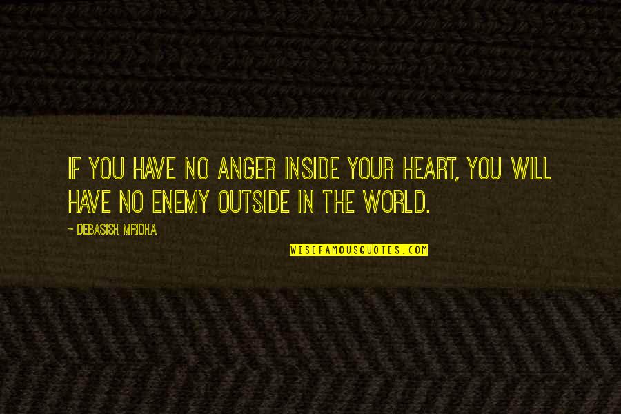 Outside Quotes And Quotes By Debasish Mridha: If you have no anger inside your heart,