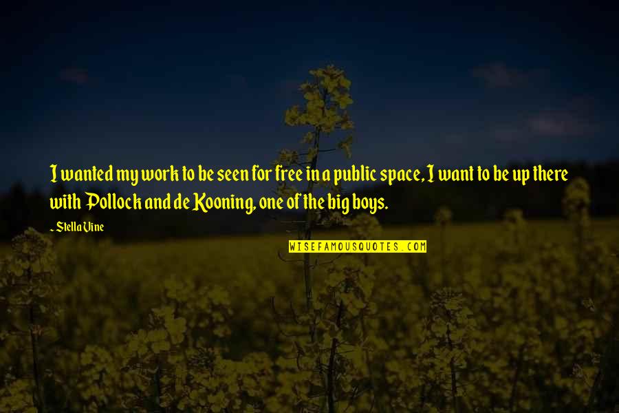 Outstanding Man Quotes By Stella Vine: I wanted my work to be seen for