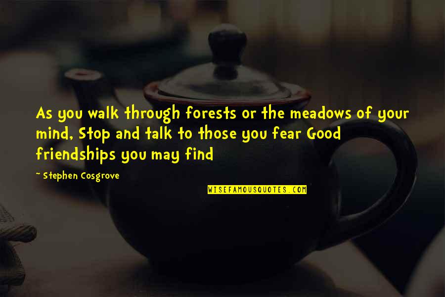 Outstanding Ofsted Quotes By Stephen Cosgrove: As you walk through forests or the meadows