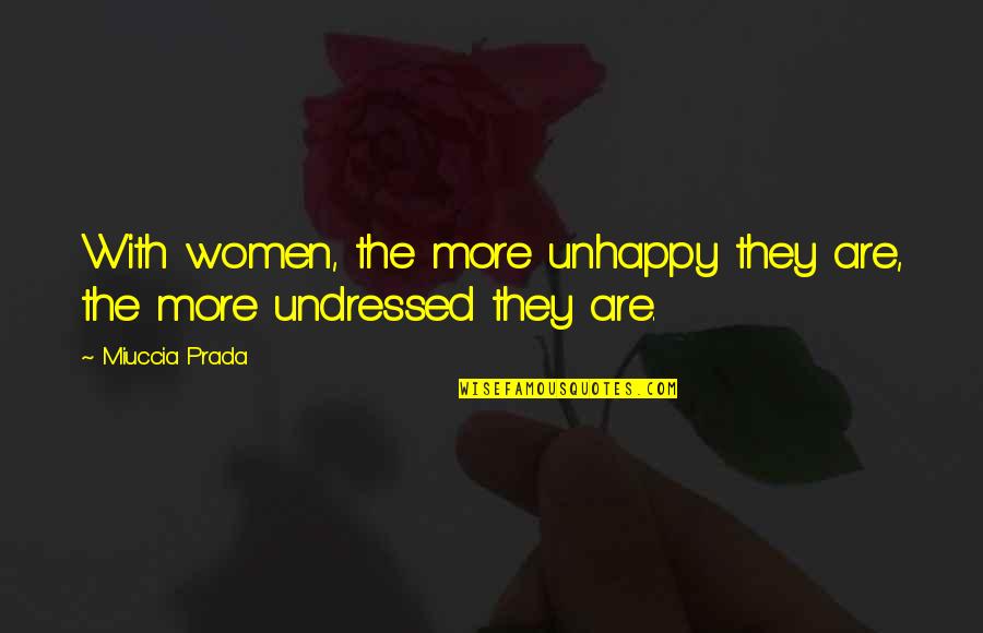 Outwitted Def Quotes By Miuccia Prada: With women, the more unhappy they are, the