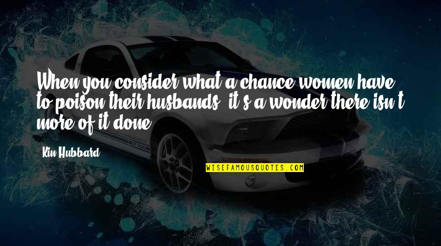 Ouvidar Quotes By Kin Hubbard: When you consider what a chance women have Ouvidar Quotes By Kin Hubbard: When you consider what a chance women have