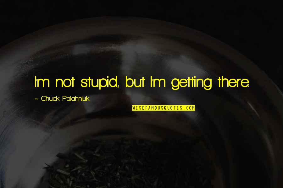Ovaries Pain Quotes By Chuck Palahniuk: I'm not stupid, but I'm getting there.