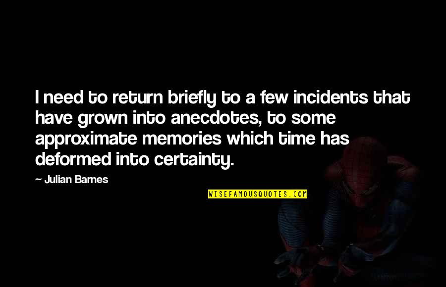 Ovariment Quotes By Julian Barnes: I need to return briefly to a few