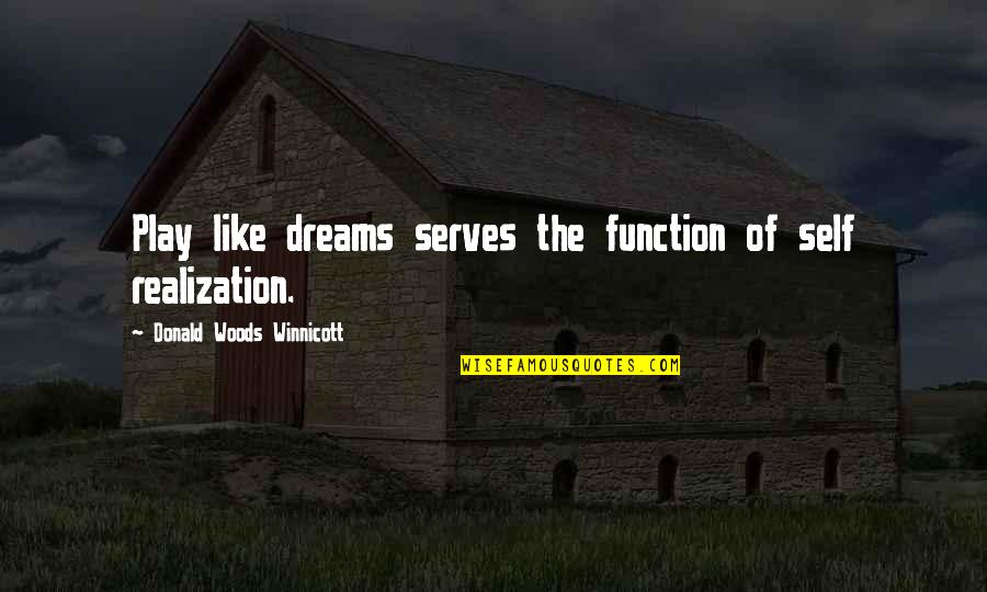 Ovechkin Quotes By Donald Woods Winnicott: Play like dreams serves the function of self