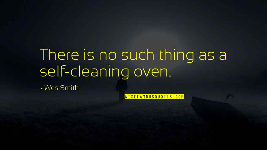 Oven Cleaning Quotes By Wes Smith: There is no such thing as a self-cleaning