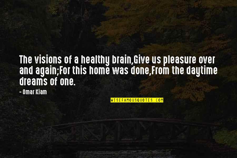 Over Ambition Quotes By Omar Kiam: The visions of a healthy brain,Give us pleasure