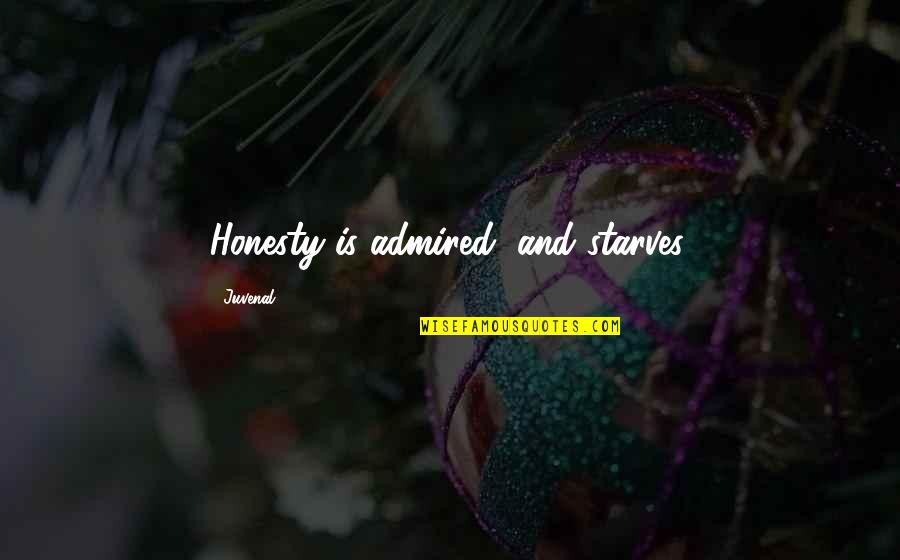 Over Honesty Quotes By Juvenal: Honesty is admired, and starves. Over Honesty Quotes By Juvenal: Honesty is admired, and starves.