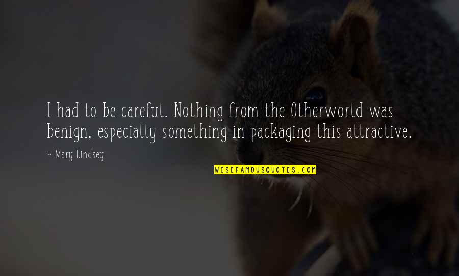 Over Packaging Quotes By Mary Lindsey: I had to be careful. Nothing from the Over Packaging Quotes By Mary Lindsey: I had to be careful. Nothing from the