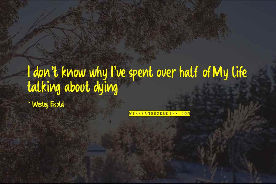 Over Talking Quotes By Wesley Eisold: I don't know why I've spent over half