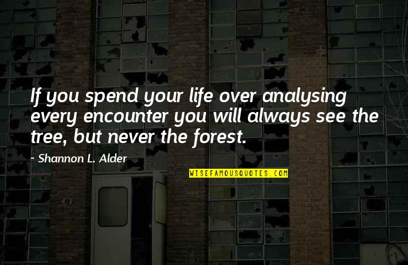 Overanalysing Quotes By Shannon L. Alder: If you spend your life over analysing every