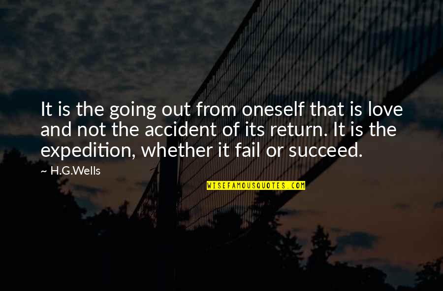 Overbeck Quotes By H.G.Wells: It is the going out from oneself that Overbeck Quotes By H.G.Wells: It is the going out from oneself that