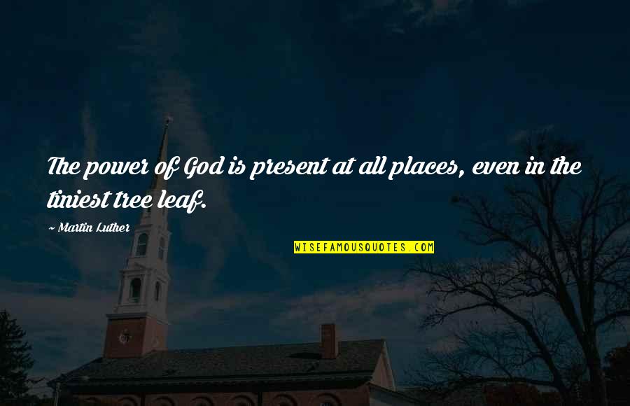 Overcasts Quotes By Martin Luther: The power of God is present at all