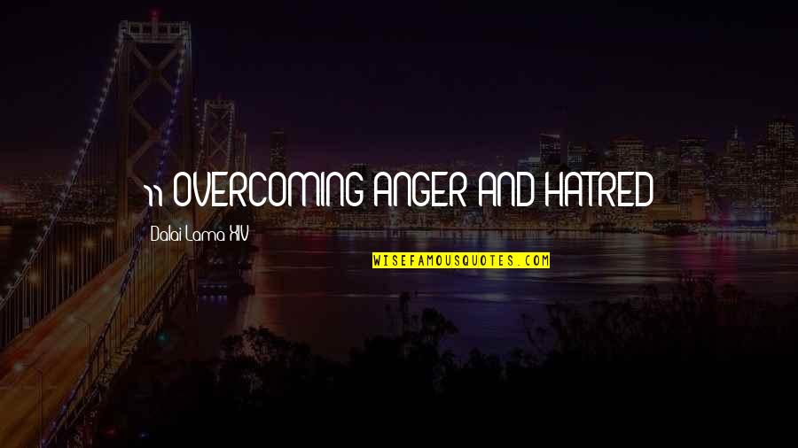 Overcoming Anger Quotes By Dalai Lama XIV: 11 OVERCOMING ANGER AND HATRED