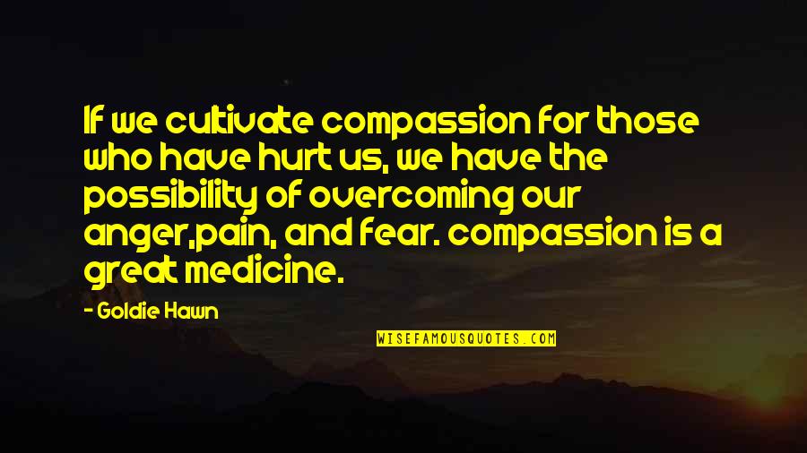 Overcoming Anger Quotes By Goldie Hawn: If we cultivate compassion for those who have