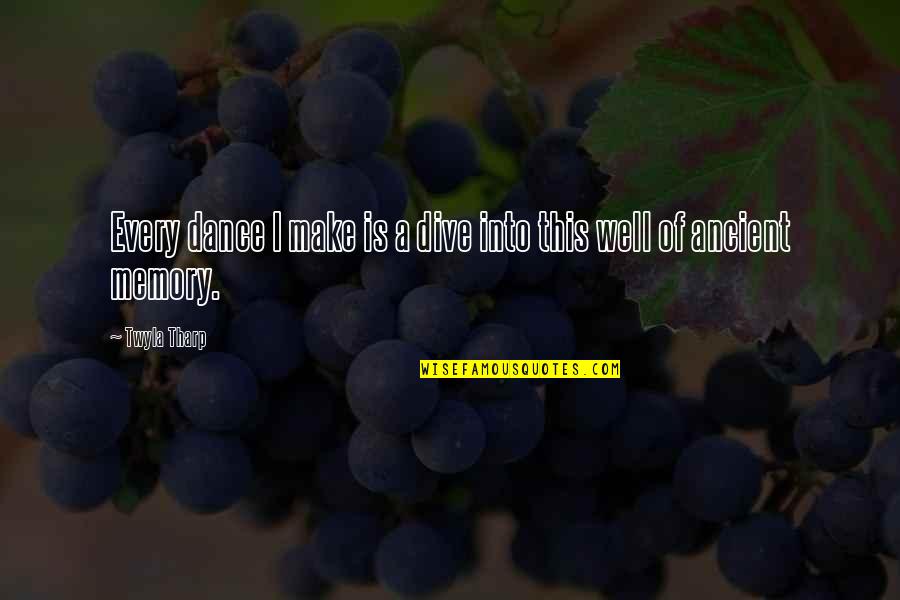 Overcoming Conflict Quotes By Twyla Tharp: Every dance I make is a dive into
