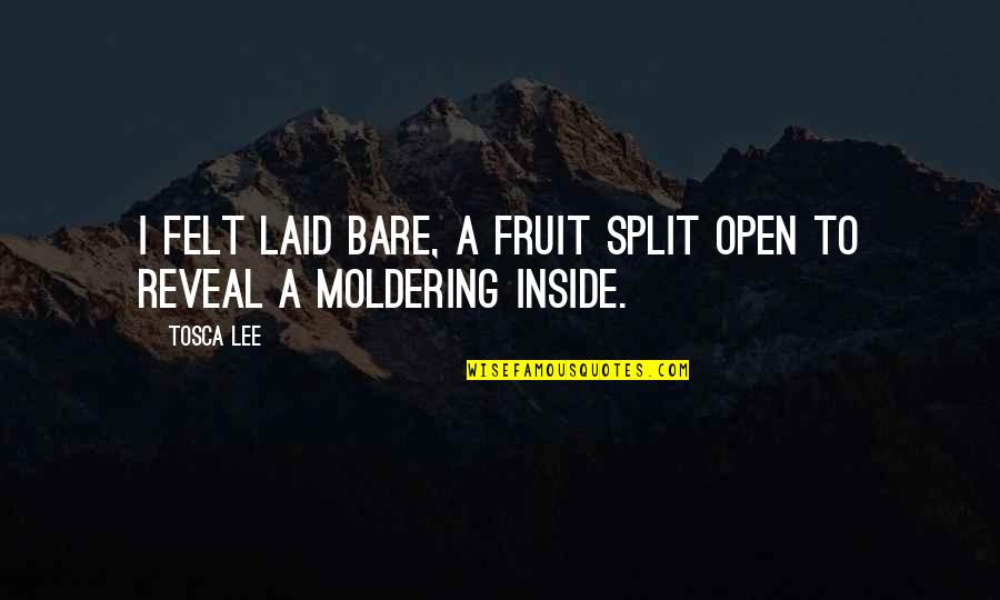 Overcoming Self Consciousness Quotes By Tosca Lee: I felt laid bare, a fruit split open