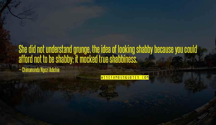 Overdose Of Happiness Quotes By Chimamanda Ngozi Adichie: She did not understand grunge, the idea of