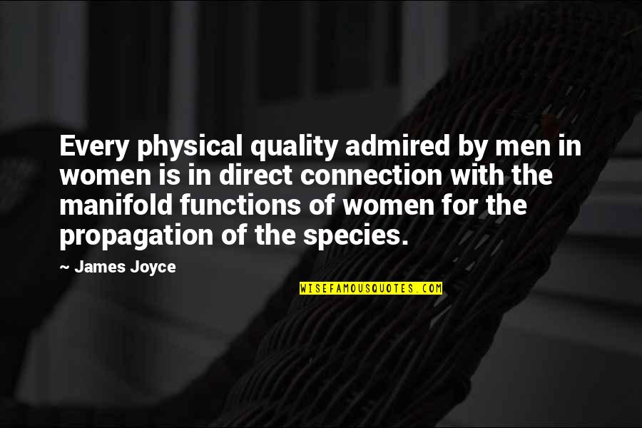 Overfilling Gas Quotes By James Joyce: Every physical quality admired by men in women