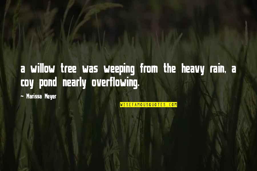 Overflowing Quotes By Marissa Meyer: a willow tree was weeping from the heavy