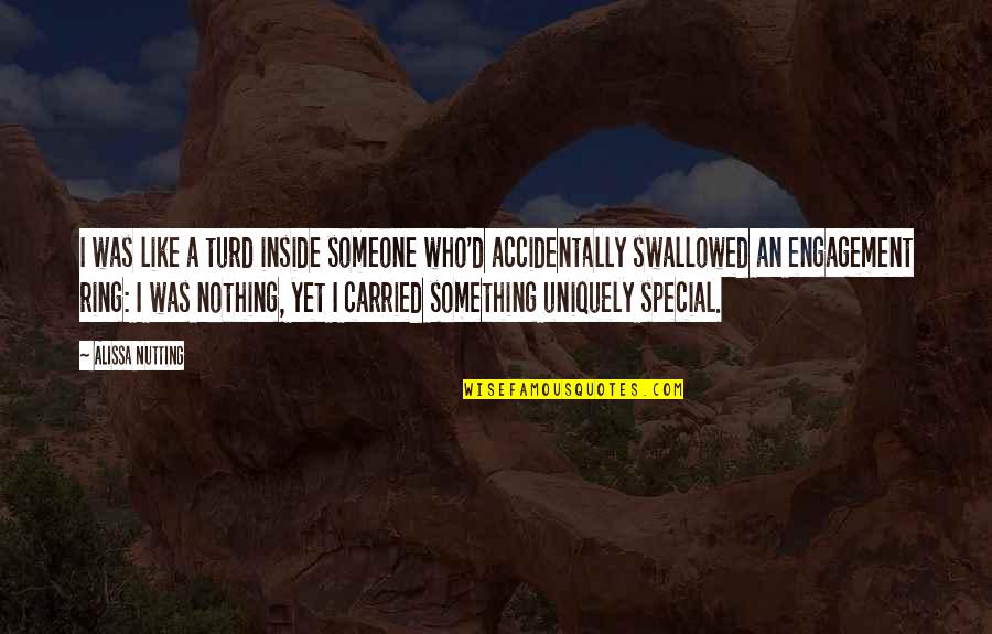 Oversentimental Quotes By Alissa Nutting: I was like a turd inside someone who'd