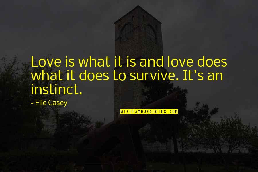 Ovny Quotes By Elle Casey: Love is what it is and love does